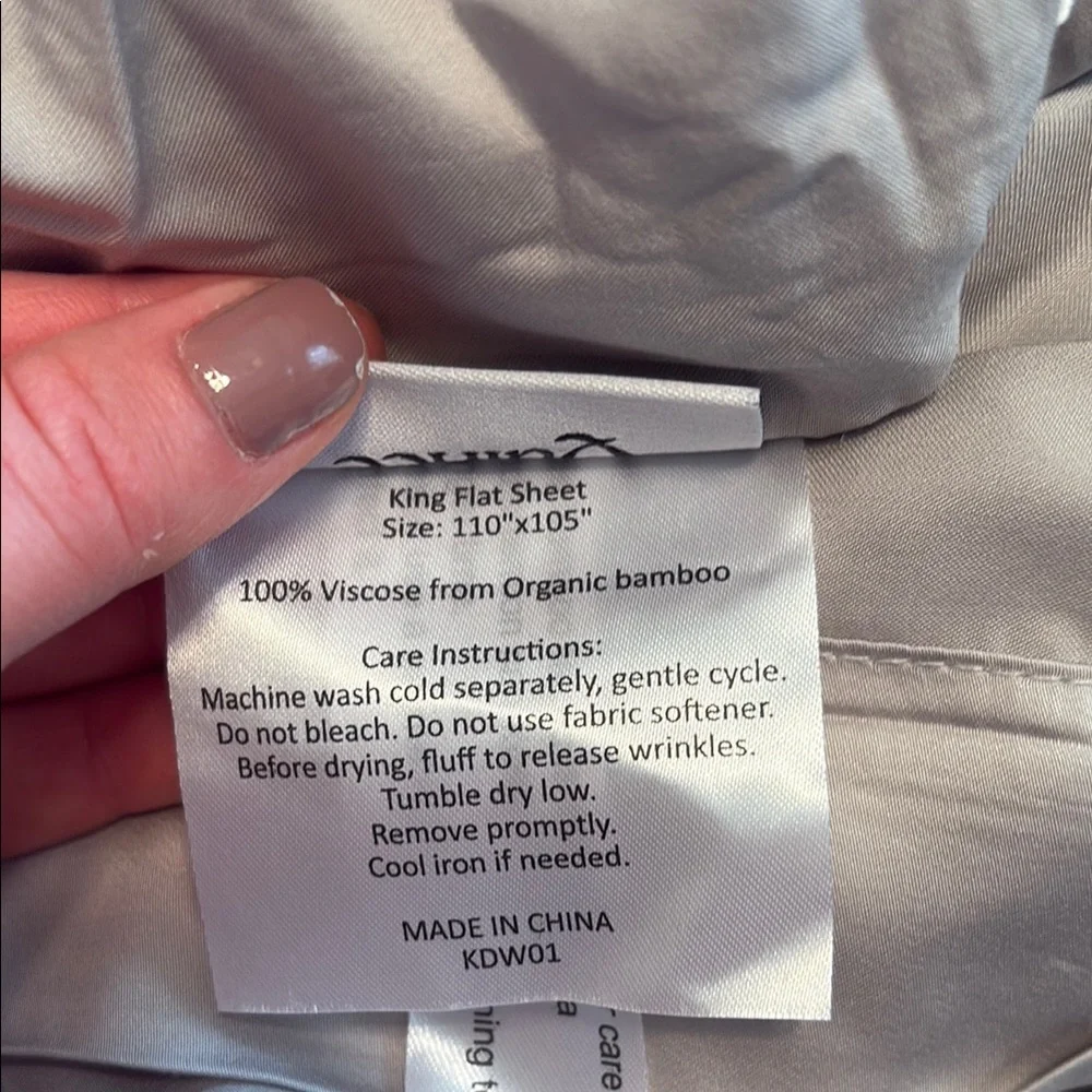 QUINCE Bamboo Duvet Cover King Light Gray